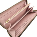 ルイヴィトン LOUIS VUITTON ジッピー ウォレット M41894 モノグラム×ローズバレリーヌ モノグラムキャンバス 長財布 ゴールド金具 茶 ピンク ラウンドファスナー