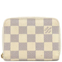 ルイヴィトン LOUIS VUITTON ジッピー コインパース N63069 ダミエアズール ダミエアズールキャンバス コインケース ゴールド金具 白 ラウンドファスナー