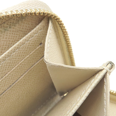 ルイヴィトン LOUIS VUITTON ジッピー コインパース N63069 ダミエアズール ダミエアズールキャンバス コインケース ゴールド金具 白 ラウンドファスナー