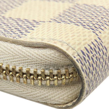 ルイヴィトン LOUIS VUITTON ジッピー コインパース N63069 ダミエアズール ダミエアズールキャンバス コインケース ゴールド金具 白 ラウンドファスナー