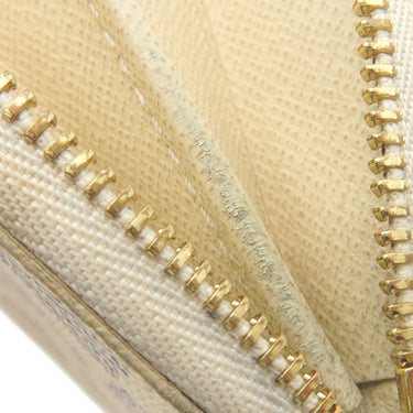 ルイヴィトン LOUIS VUITTON ジッピー コインパース N63069 ダミエアズール ダミエアズールキャンバス コインケース ゴールド金具 白 ラウンドファスナー