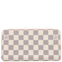 ルイヴィトン LOUIS VUITTON ジッピー ウォレット N63503 ローズバレリーヌ ダミエアズールキャンバス 長財布 ゴールド金具 白 ラウンドファスナー