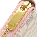 ルイヴィトン LOUIS VUITTON ジッピー ウォレット N63503 ローズバレリーヌ ダミエアズールキャンバス 長財布 ゴールド金具 白 ラウンドファスナー