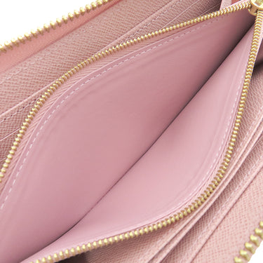 ルイヴィトン LOUIS VUITTON ジッピー ウォレット N63503 ローズバレリーヌ ダミエアズールキャンバス 長財布 ゴールド金具 白 ラウンドファスナー
