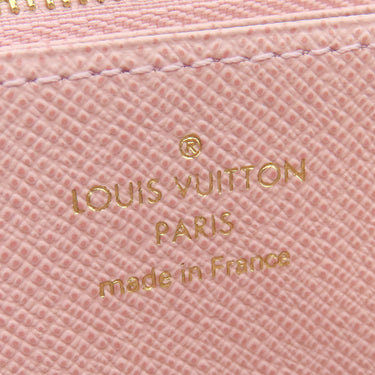 ルイヴィトン LOUIS VUITTON ジッピー ウォレット N63503 ローズバレリーヌ ダミエアズールキャンバス 長財布 ゴールド金具 白 ラウンドファスナー