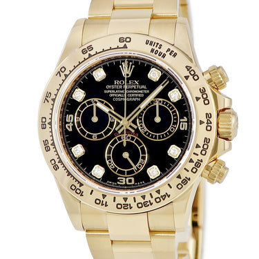 腕時計 ロレックス ROLEX コスモグラフ デイトナ 116508G ランダム番 自動巻き メンズ ランダム番 K18YG無垢 純正ダイヤ ブラック