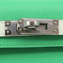 エルメス HERMES ミニケリードゥ トリコロール ヴェールコミック×ヴェールフィズ×グリペール ヴォーエプソン 2WAYバッグ シルバー金具 緑 薄緑 白