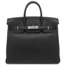 エルメス HERMES オータクロア32 ブラック シェーブル ハンドバッグ シルバー金具 黒