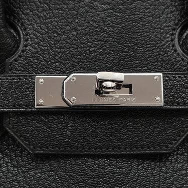 エルメス HERMES オータクロア32 ブラック シェーブル ハンドバッグ シルバー金具 黒