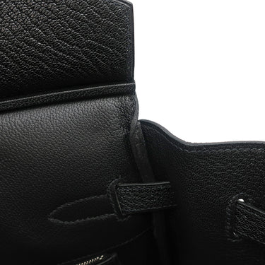 エルメス HERMES オータクロア32 ブラック シェーブル ハンドバッグ シルバー金具 黒