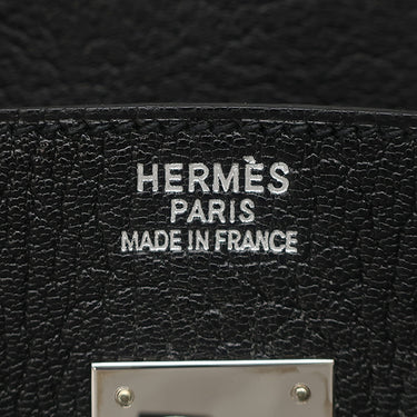 エルメス HERMES オータクロア32 ブラック シェーブル ハンドバッグ シルバー金具 黒