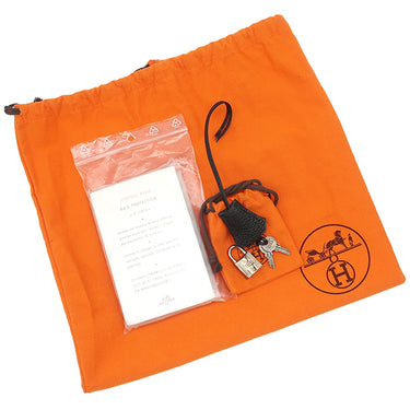 エルメス HERMES オータクロア32 ブラック シェーブル ハンドバッグ シルバー金具 黒