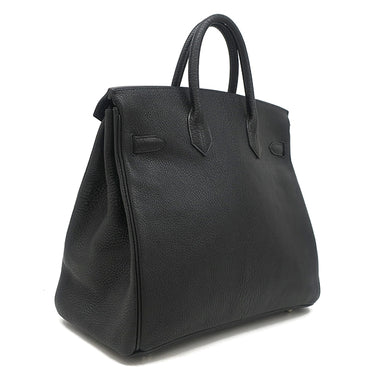 エルメス HERMES オータクロア32 ブラック シェーブル ハンドバッグ シルバー金具 黒