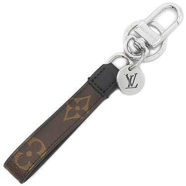 ルイヴィトン LOUIS VUITTON スリム ドラゴンヌ M00853 モノグラム モノグラムキャンバス メタル キーホルダー シルバー金具 茶 キーリング チャーム ストラップ