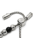 ルイヴィトン LOUIS VUITTON ブレスレット･モノグラム ビーズ M00512 ブラック×シルバー ビーズ メタル ブレスレット LVイニシャル