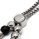 ルイヴィトン LOUIS VUITTON ブレスレット･モノグラム ビーズ M00512 ブラック×シルバー ビーズ メタル ブレスレット LVイニシャル