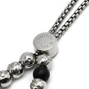 ルイヴィトン LOUIS VUITTON ブレスレット･モノグラム ビーズ M00512 ブラック×シルバー ビーズ メタル ブレスレット LVイニシャル