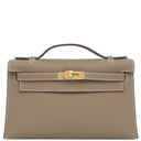 エルメス HERMES ポシェットケリー ミニ エトゥープ スイフト ハンドバッグ ゴールド金具 新品 未使用 グレージュ ミニバッグ