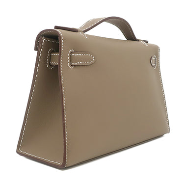 エルメス HERMES ポシェットケリー ミニ エトゥープ スイフト ハンドバッグ ゴールド金具 新品 未使用 グレージュ ミニバッグ
