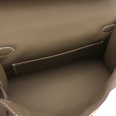 エルメス HERMES ポシェットケリー ミニ エトゥープ スイフト ハンドバッグ ゴールド金具 新品 未使用 グレージュ ミニバッグ