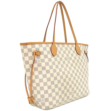 ルイヴィトン LOUIS VUITTON ネヴァーフル MM N51107 ダミエアズール ダミエアズールキャンバス トートバッグ ゴールド金具 白