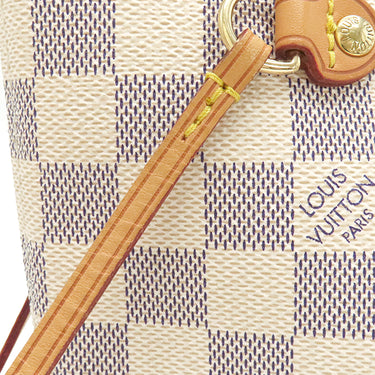 ルイヴィトン LOUIS VUITTON ネヴァーフル MM N51107 ダミエアズール ダミエアズールキャンバス トートバッグ ゴールド金具 白
