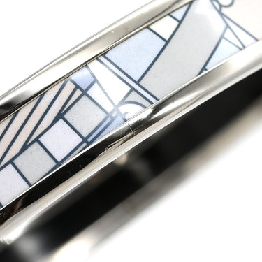 エルメス HERMES エマイユ PM マルチカラー×シルバー メタル 七宝焼き バングル シルバー金具