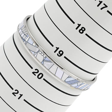 エルメス HERMES エマイユ PM マルチカラー×シルバー メタル 七宝焼き バングル シルバー金具