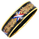 エルメス HERMES エマイユ GM ブラック 七宝焼き バングル ゴールド金具 黒