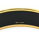 エルメス HERMES エマイユ GM ブラック 七宝焼き バングル ゴールド金具 黒