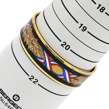 エルメス HERMES エマイユ GM ブラック 七宝焼き バングル ゴールド金具 黒