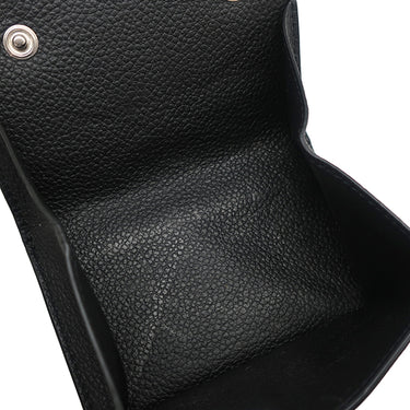 サンローラン SAINT LAURENT コンパクト ウォレット 678272 ブラック レザー 三つ折り財布 シルバー金具 3つ折り ミニ財布 黒