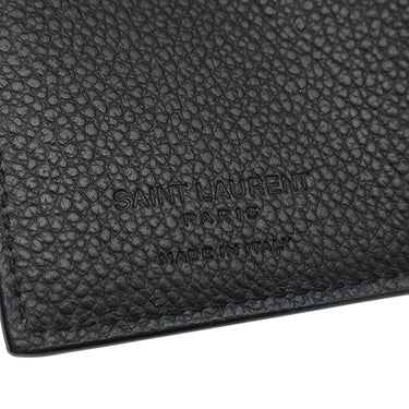 サンローラン SAINT LAURENT コンパクト ウォレット 678272 ブラック レザー 三つ折り財布 シルバー金具 3つ折り ミニ財布 黒