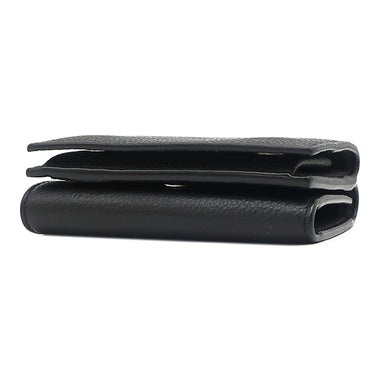 サンローラン SAINT LAURENT コンパクト ウォレット 678272 ブラック レザー 三つ折り財布 シルバー金具 3つ折り ミニ財布 黒