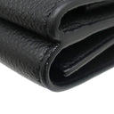 サンローラン SAINT LAURENT コンパクト ウォレット 678272 ブラック レザー 三つ折り財布 シルバー金具 3つ折り ミニ財布 黒