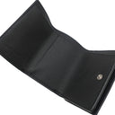 サンローラン SAINT LAURENT コンパクト ウォレット 678272 ブラック レザー 三つ折り財布 シルバー金具 3つ折り ミニ財布 黒