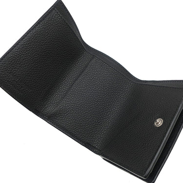 サンローラン SAINT LAURENT コンパクト ウォレット 678272 ブラック レザー 三つ折り財布 シルバー金具 3つ折り ミニ財布 黒