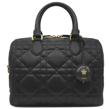 クリスチャン・ディオール Christian Dior グルーヴ 25 ミディアム M1365UBOL_M900 ブラック カーフ 2WAYバッグ ゴールド金具 黒 マクロカナージュ ショルダー