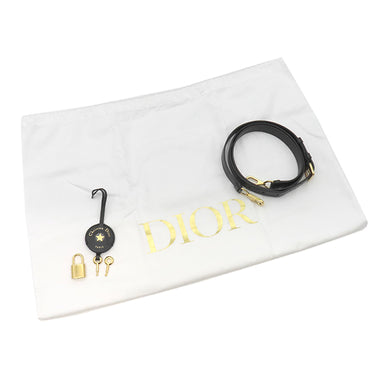 クリスチャン・ディオール Christian Dior グルーヴ 25 ミディアム M1365UBOL_M900 ブラック カーフ 2WAYバッグ ゴールド金具 黒 マクロカナージュ ショルダー