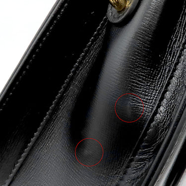 グッチ GUCCI GGマーモント 589474 ブラック レザー ショルダーバッグ ゴールド金具 黒