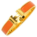 エルメス HERMES クリックH GM オレンジ×ゴールド GP エナメル ブレスレット ゴールド金具 Hブレス クリッククラック
