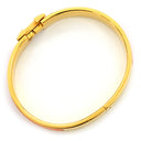 エルメス HERMES クリックH GM オレンジ×ゴールド GP エナメル ブレスレット ゴールド金具 Hブレス クリッククラック