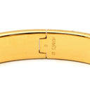 エルメス HERMES クリックH GM オレンジ×ゴールド GP エナメル ブレスレット ゴールド金具 Hブレス クリッククラック