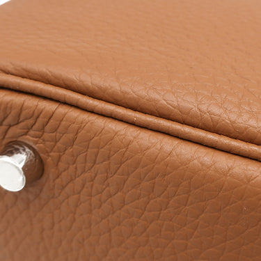 エルメス HERMES リンディ26 ゴールド トリヨンクレマンス 2WAYバッグ シルバー金具 茶