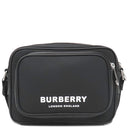 バーバリー BURBERRY パディ ロゴプリント ブラック ナイロン ショルダーバッグ シルバー金具 黒