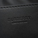 バーバリー BURBERRY パディ ロゴプリント ブラック ナイロン ショルダーバッグ シルバー金具 黒