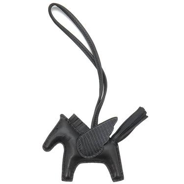 エルメス HERMES ロデオPM ペガサス タッチ ブラック リザード アニューミロ バッグチャーム 黒 ソーブラック