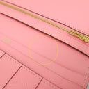 エルメス HERMES ベアンスフレ ローズコンフェッティ ヴォーエプソン 長財布 ゴールド金具 二つ折り財布