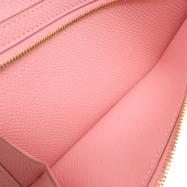エルメス HERMES ベアンスフレ ローズコンフェッティ ヴォーエプソン 長財布 ゴールド金具 二つ折り財布