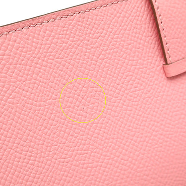 エルメス HERMES ベアンスフレ ローズコンフェッティ ヴォーエプソン 長財布 ゴールド金具 二つ折り財布